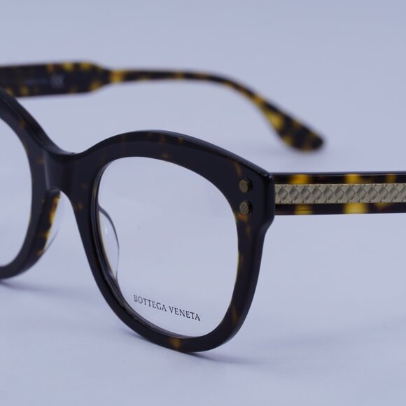Bottega Veneta BV0241O 002 Eyeglasses Havana 49mm Square Frame - Picture 4 of 10